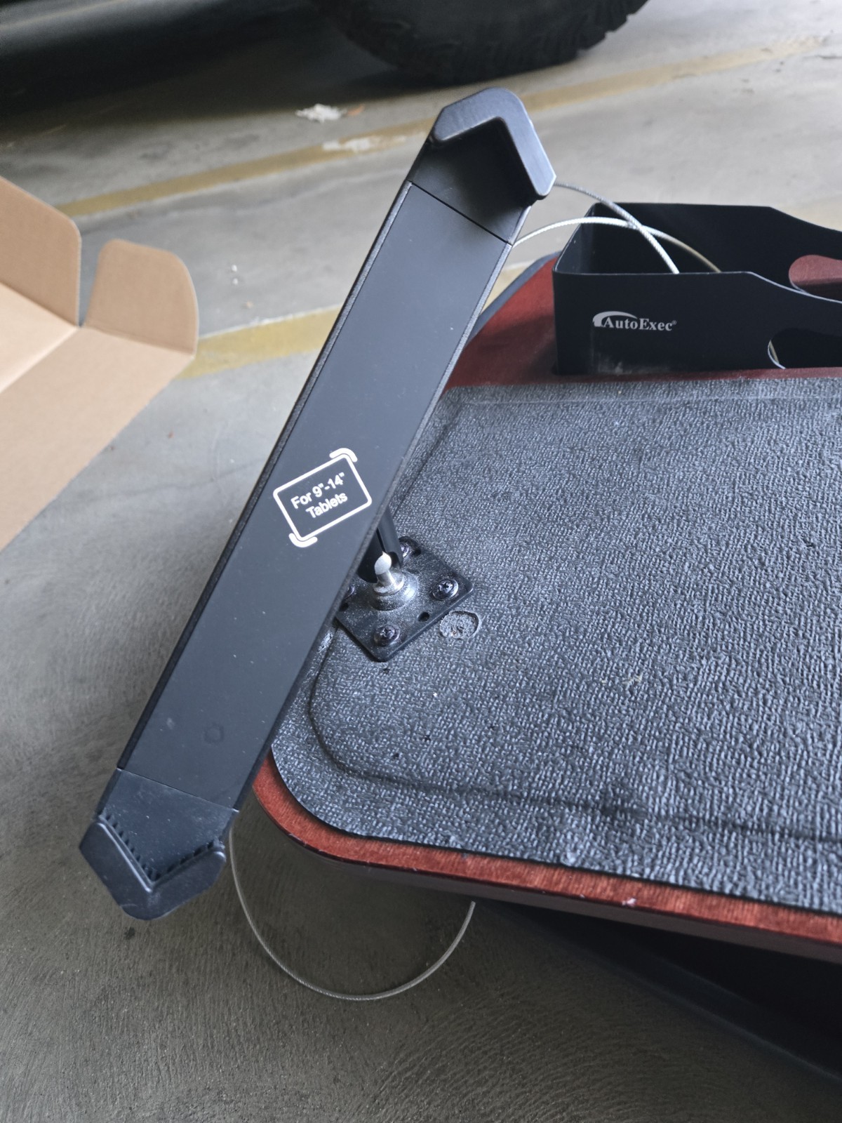 Vehicle Desk With Locking Tablet Mount