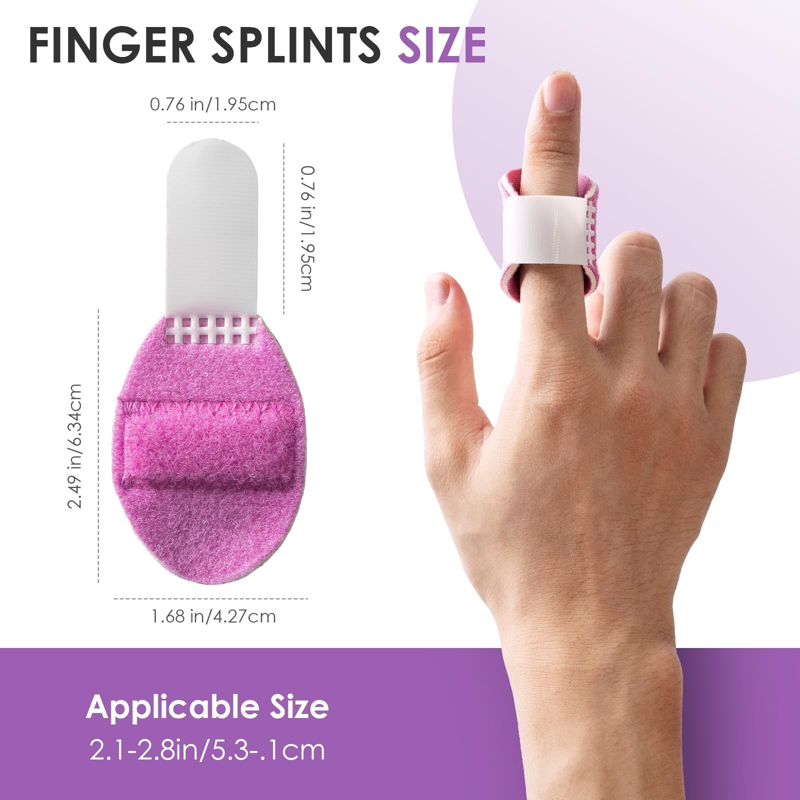 6 Pcs Colourful Trigger Finger Splints, Finger Sleeves for Finger Support and...