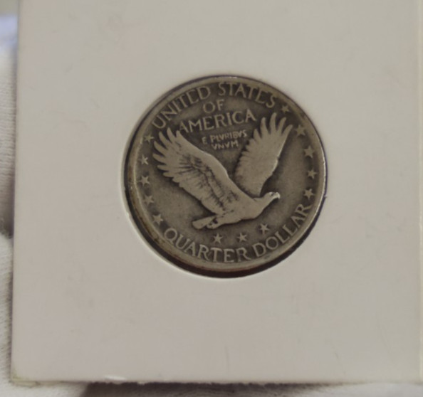 1929 D US S.L. Quarter 25c VG+