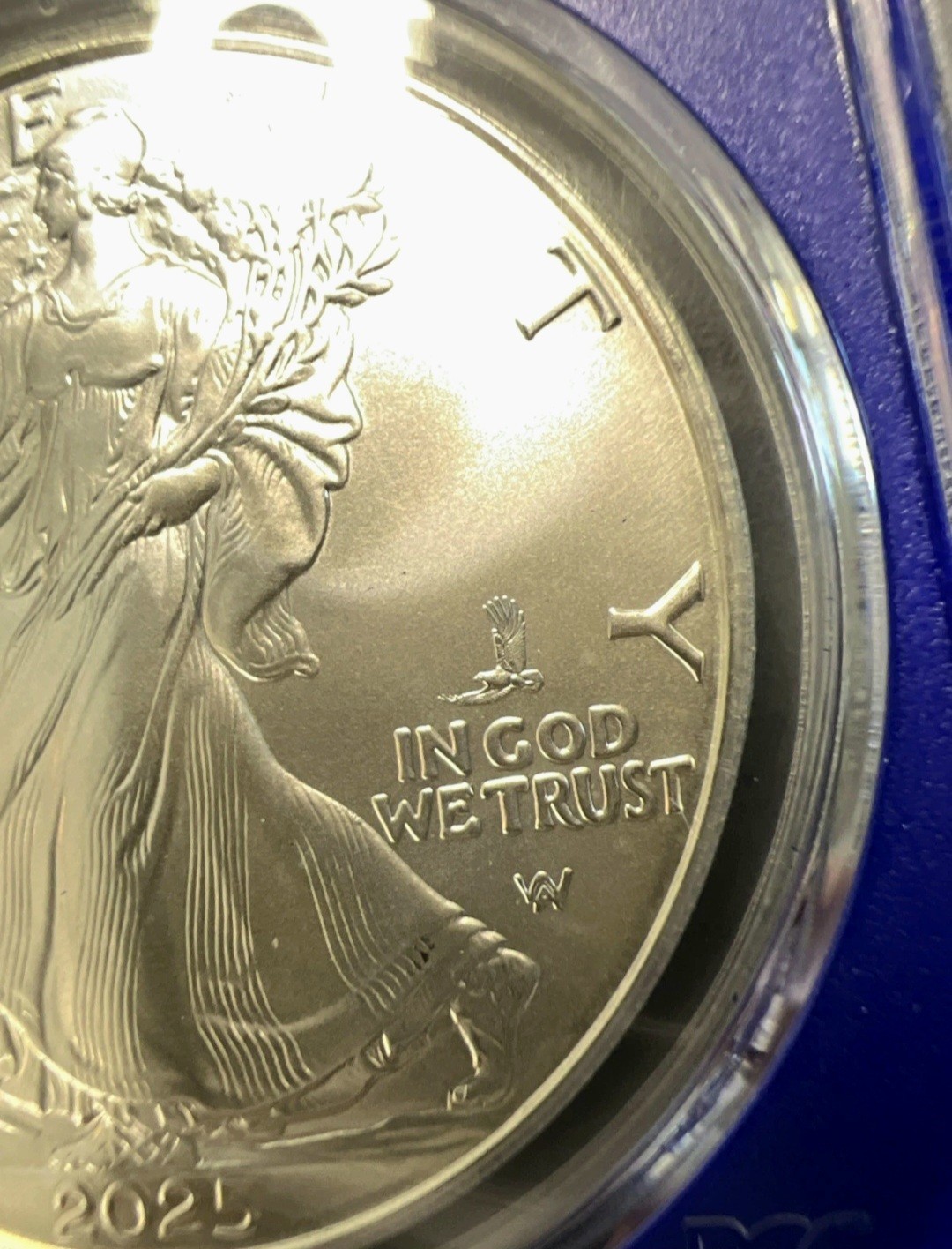 2025-P Silver Eagle with Eagle Privy PCGS MS70 Strike, Signed By Adrian Beltre
