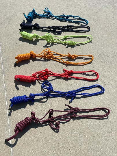 Horse Rope Halter With 9 Ft Lead Rope, Handmade Horse Halter, Training Halter