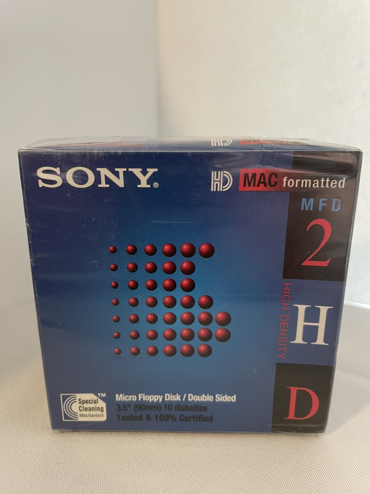 SEALED 10-pack SONY MFD 2HD 3.5" MAC Formatted 1.40 MB 10MFD-2HD-cfm Double-Side