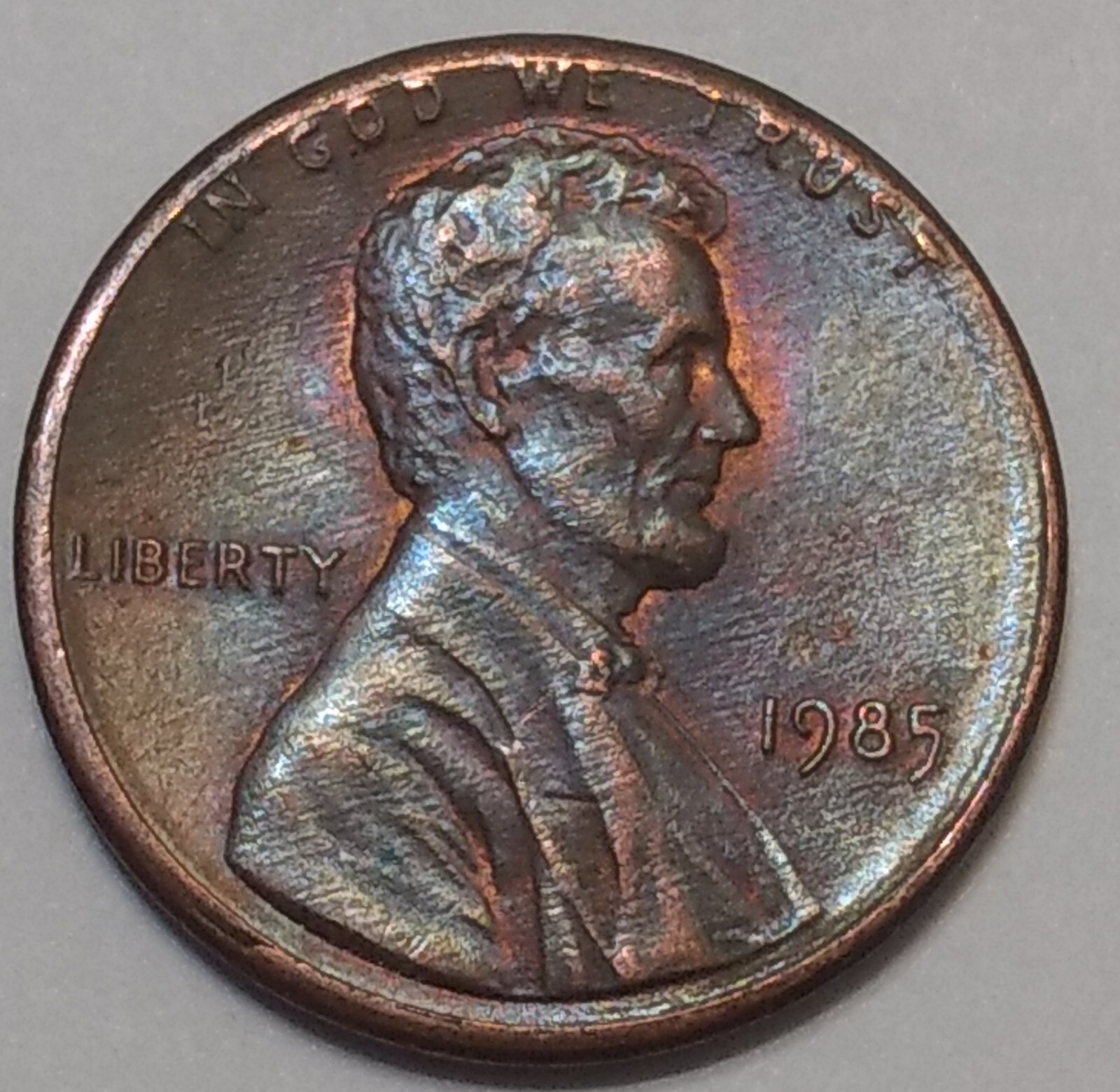 1985 Lincoln Cent ~ Glossy BN Unc. ~ Toned