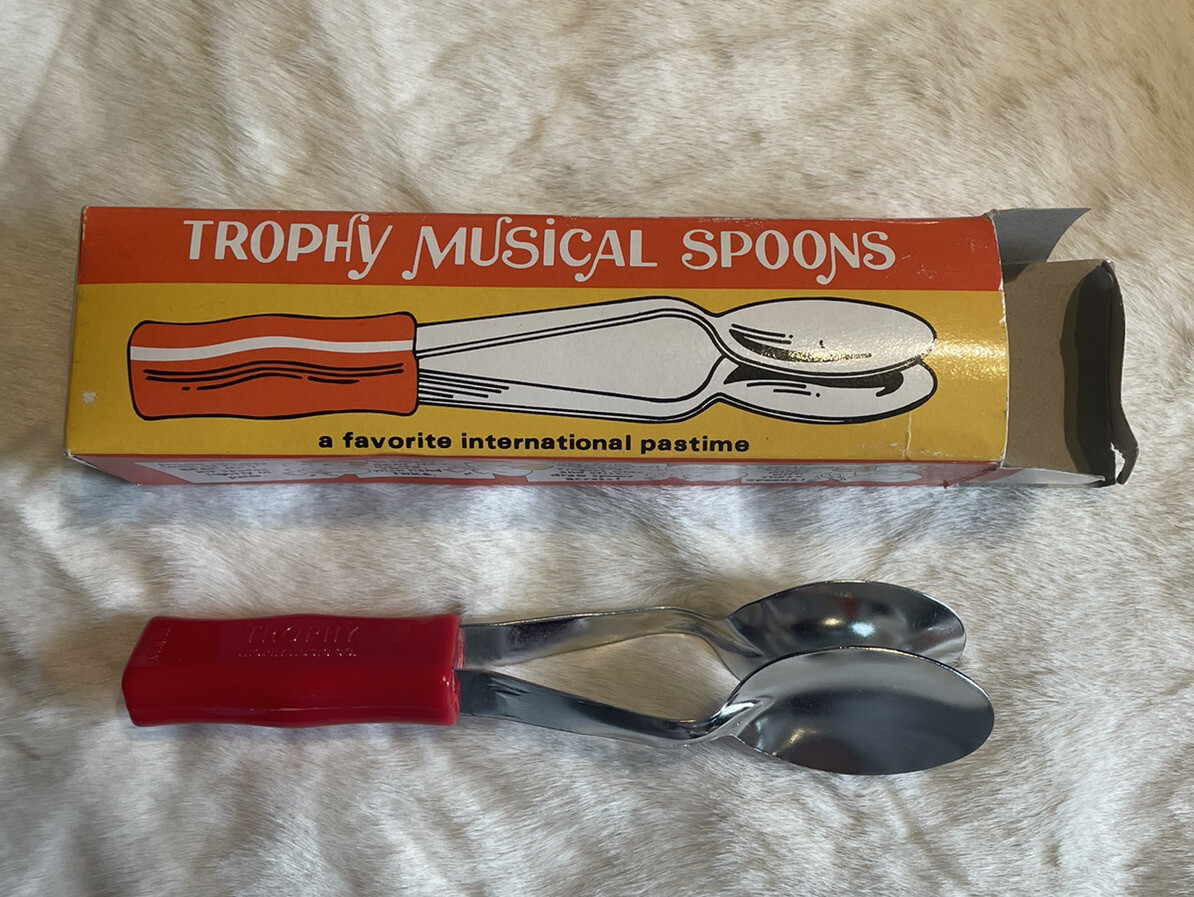 Trophy Musical Spoons Excellent Condition Fun Percussion Drums Folk