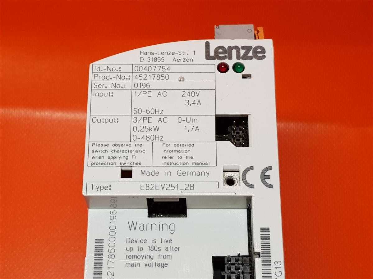 Lenze Frequency Converter E82EV251K2B / E82EV251_2B - 0.25kW