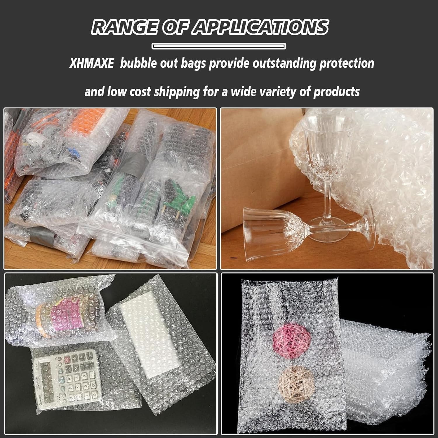 50Pcs Bubble Pouches Wrap,8”x10”Bubble Pouches for Shipping,Double Wall Bubbl...