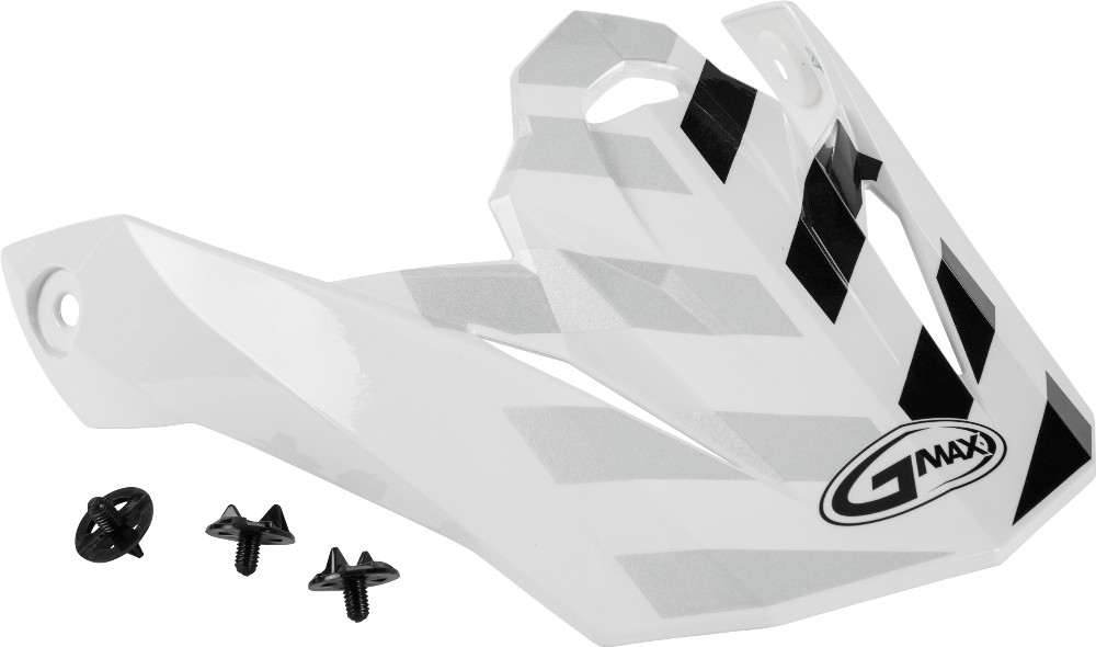 VISOR W/SCREWS FAME MX-86 WHITE/SILVER/GREY