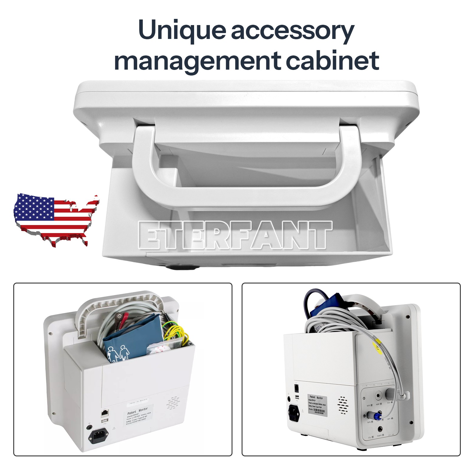 ETERFANT 12" Patient Monitor ICU CCU Vital Sign for Hospital/Wall Mount Bracket