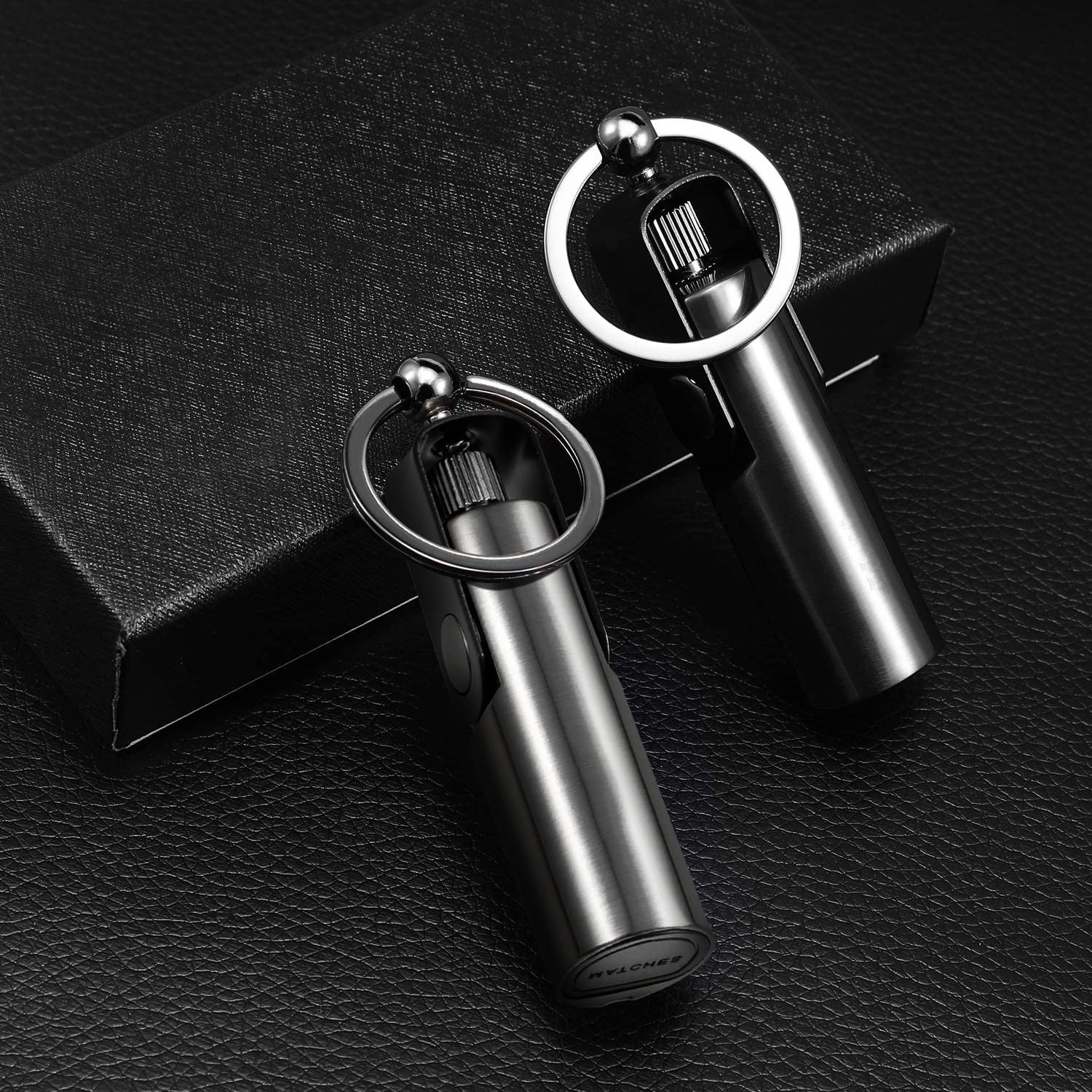 Permanent Match Lighter, 2 Pack Waterproof Flint Fire Starters | Reusable infini