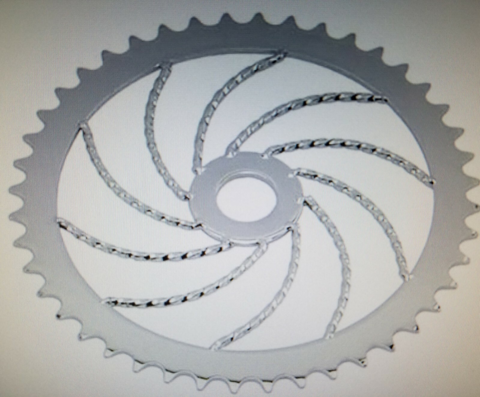NEW CHROME TWISTED BICYCLE STEEL SPROCKET CHAINRING 1/2 X1/8 44T CRUISER