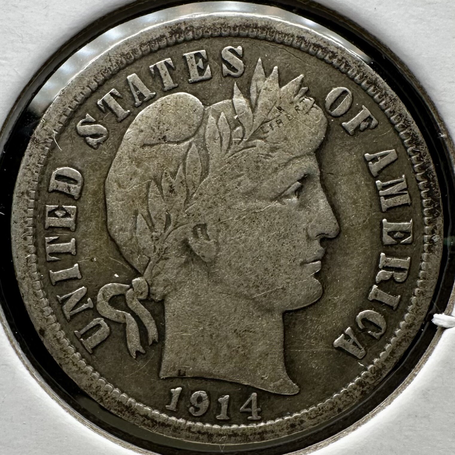 1914 D Barber Dime - Full LIBERTY - FINE - Free Shipping! [C]