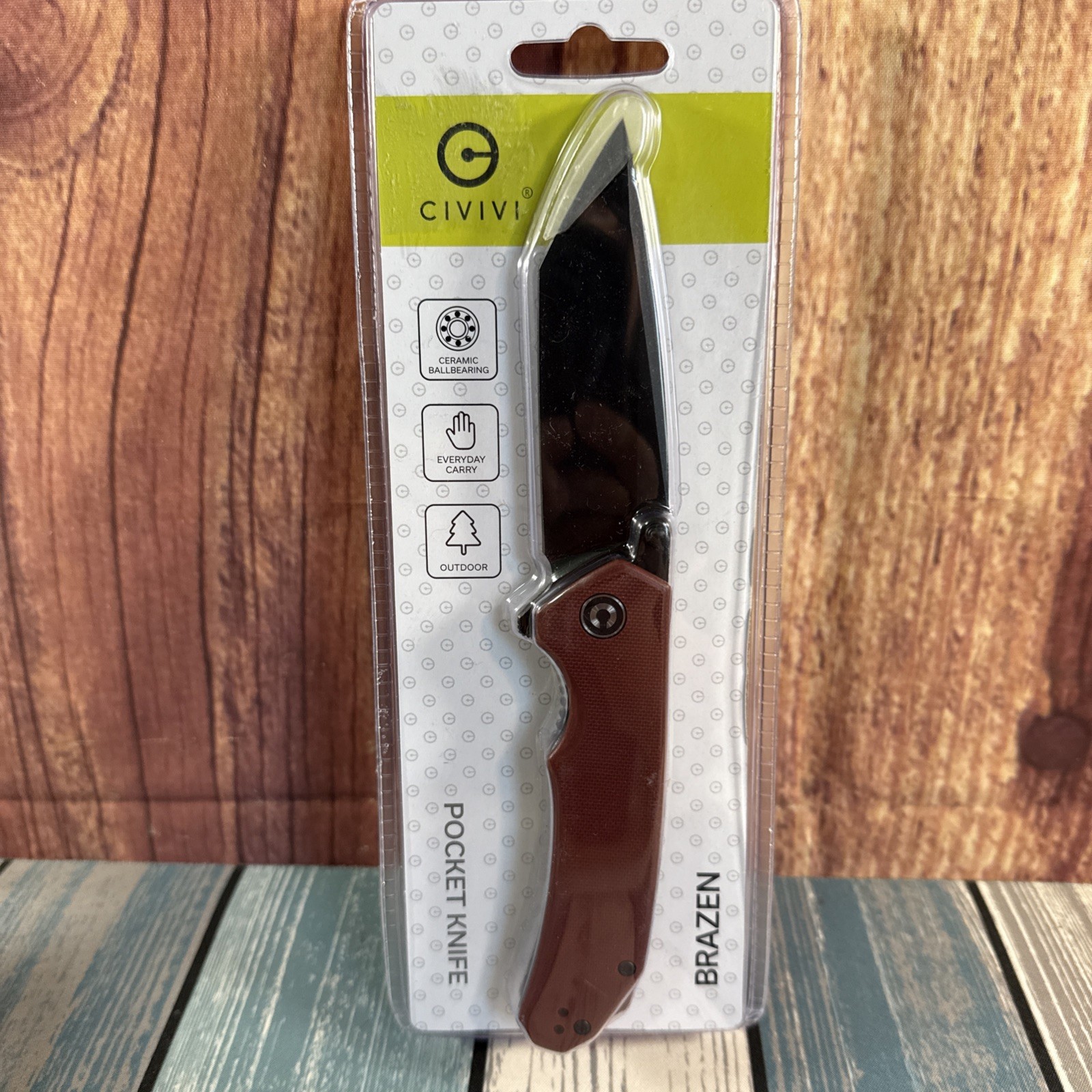Civivi Brazen Pocket Knife C2023B-CP Burgundy G10 Handle D2 Blade NEW & SEALED!