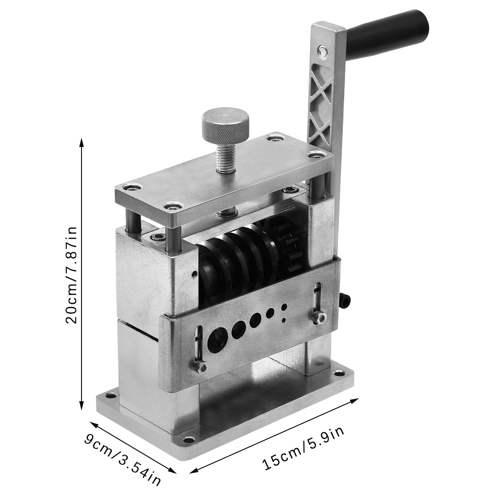 6 Holes Manual Cable Wire Stripping Machine Manual Wire Stripping Tool Silver US