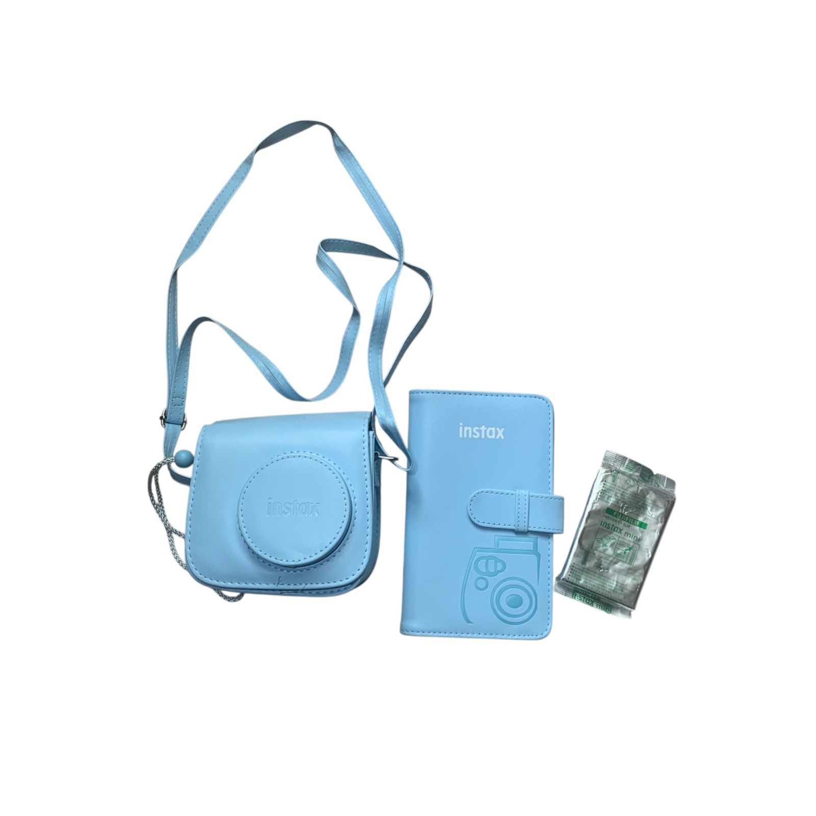 Fujifilm Instax Mini 7+ Instant Camera Case Picture Holder Case And Film Blue