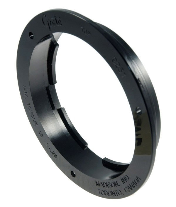 Grote 92512 Black 4" Round Lights Theft-Resistant Flange