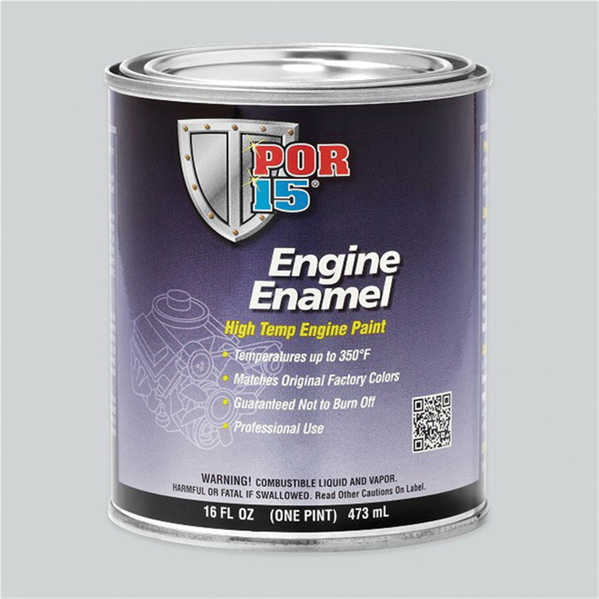 POR-15 INC 42268 High Temperature Engine Enamel Paint, 1 pt Can, Gloss Chevy Or