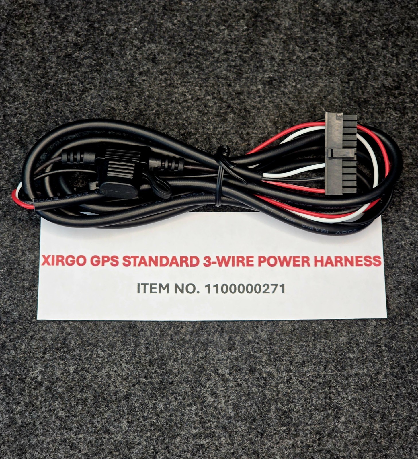 Xirgo XT63xx Standard 3-Wire Power Harness GPS Tracker 24-Pin Molex  1100000271