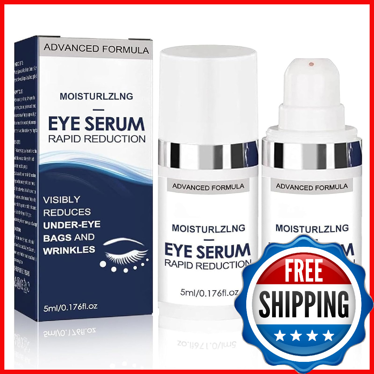 2Pcs Rapid Reduction Eye Serum - Advanced Anti-Aging Instant Wrinkle Remover