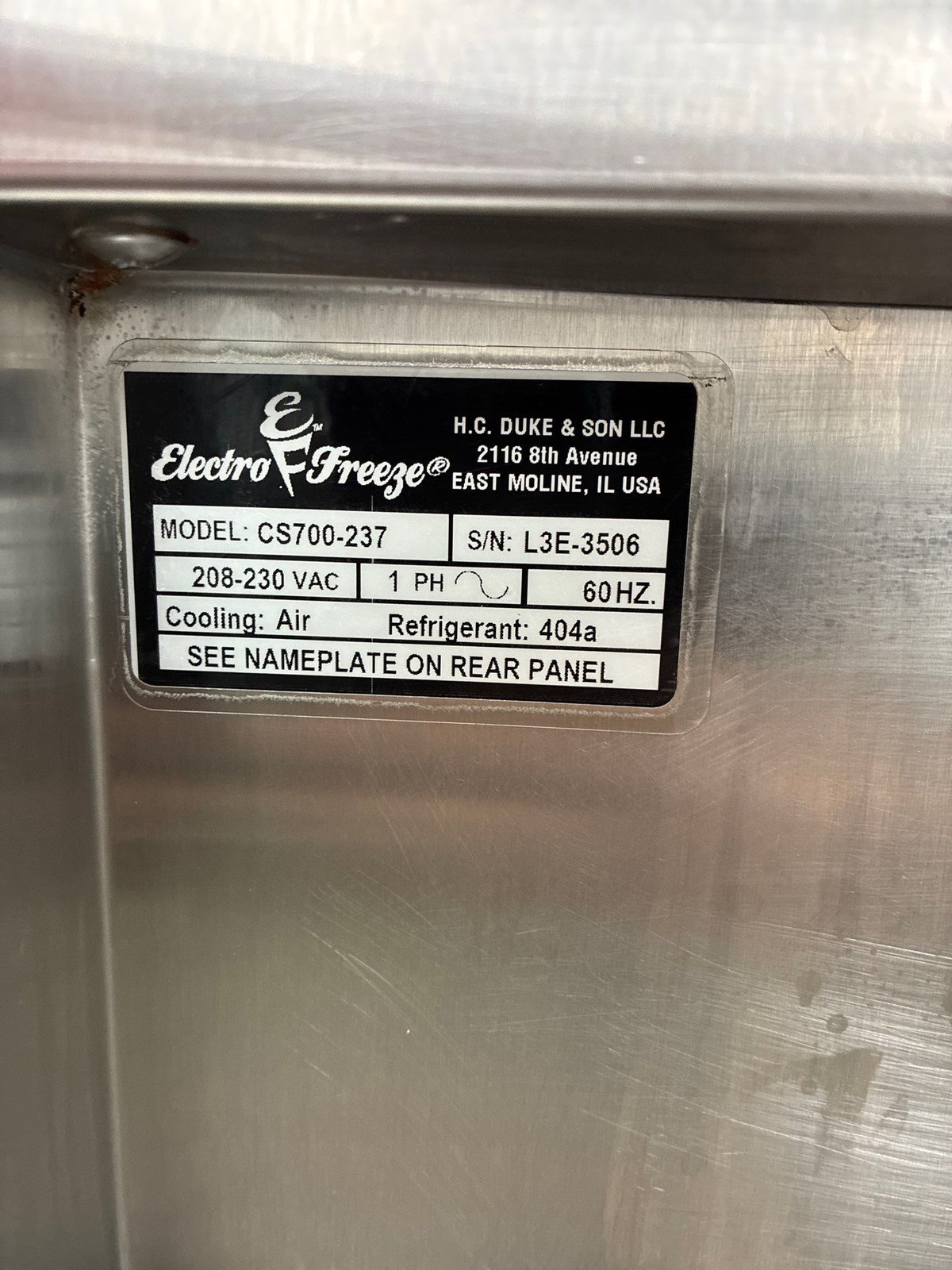 Electro Freeze Gravity Shake Freezer - From Celebrity Chef Restaurant, open only