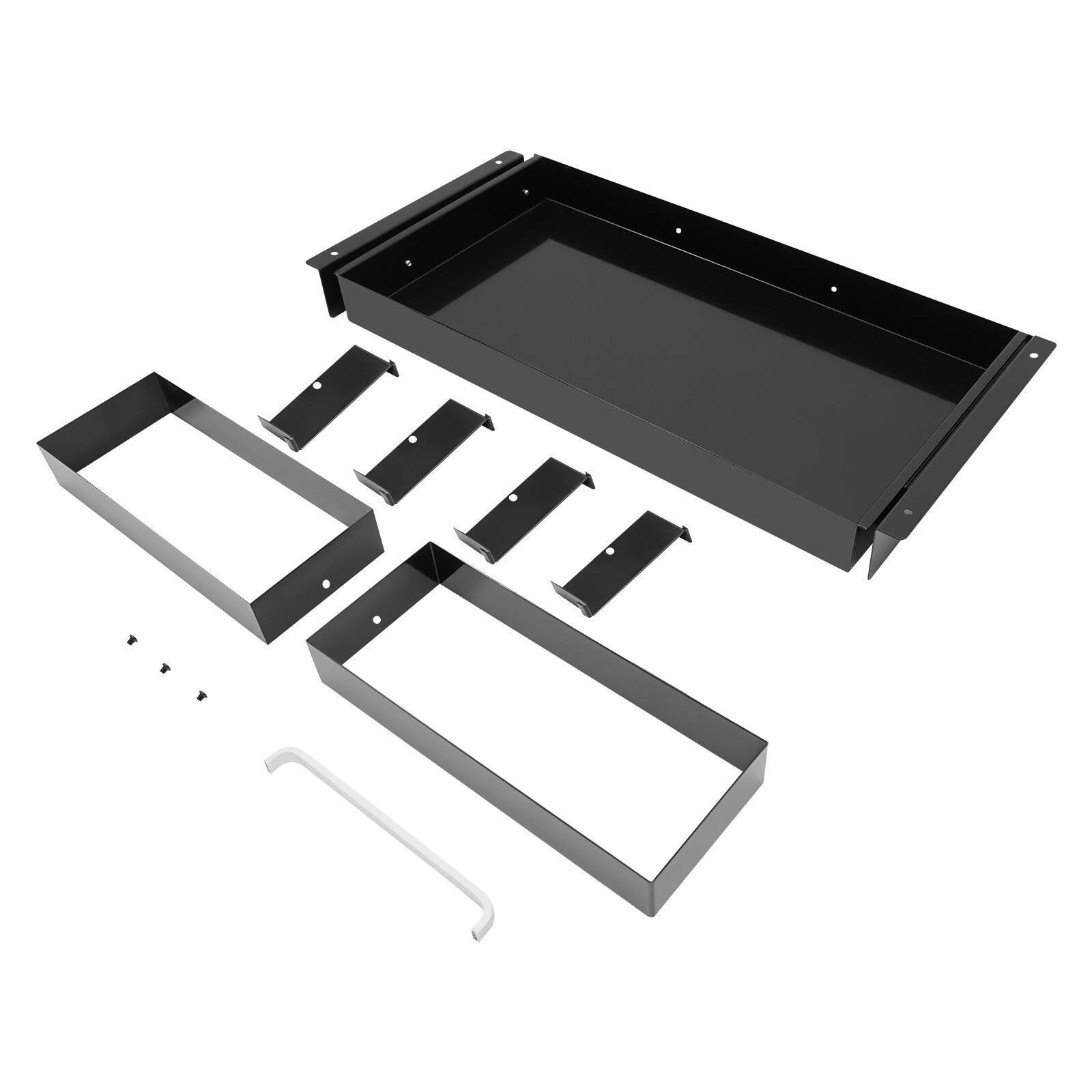 21.5” Under Desk Sliding Pull-Out Drawer Drawer Easy Slide Out Storage Organizer