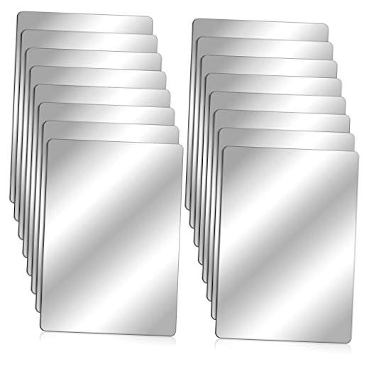 Pieces Shatter Proof Plastic Mirror Craft 4 x 6 Inch Small Mirror Tiles 16