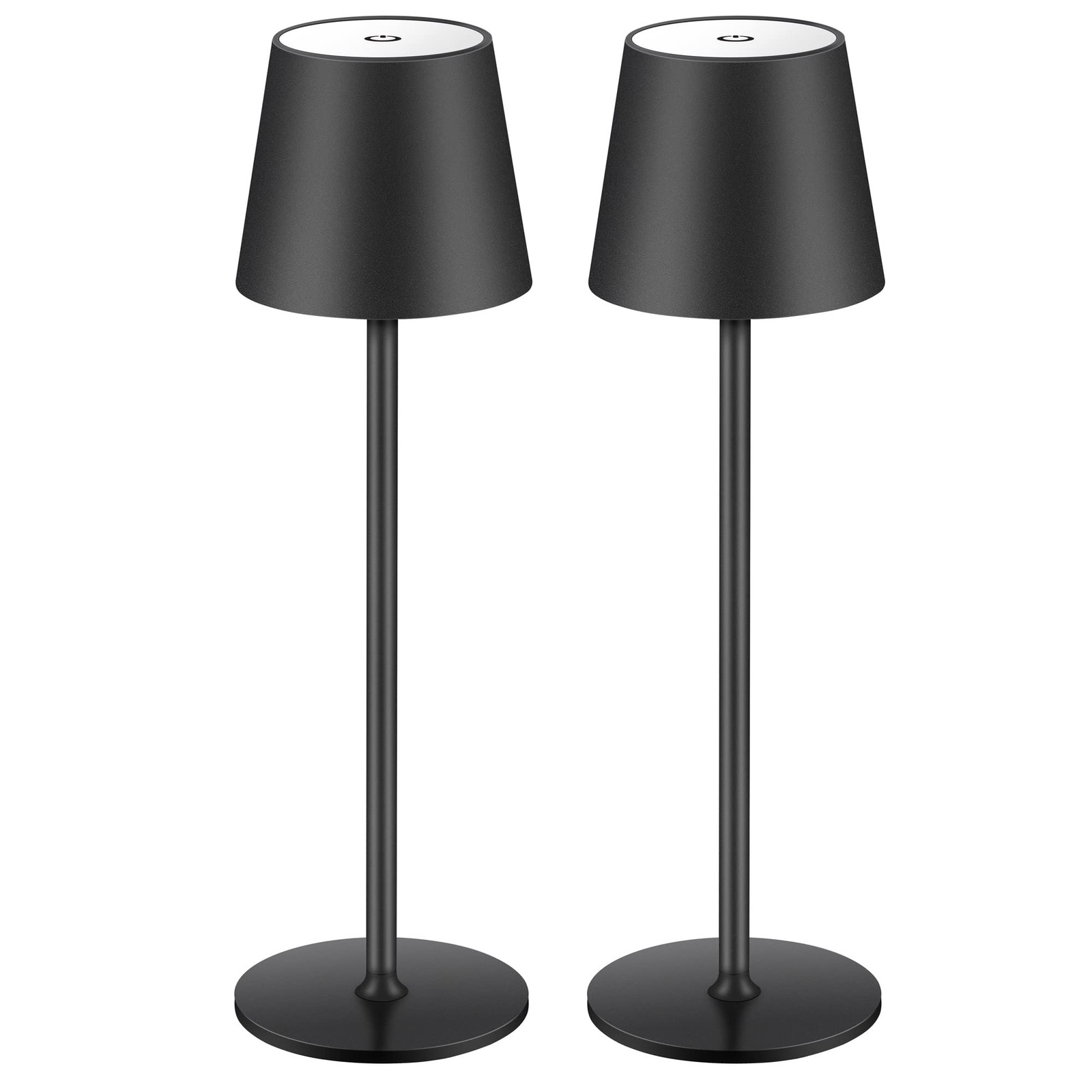 BGFHome Cordless Table Lamp LED Desk 4.58 in x x 15.62 in, 2pBlack