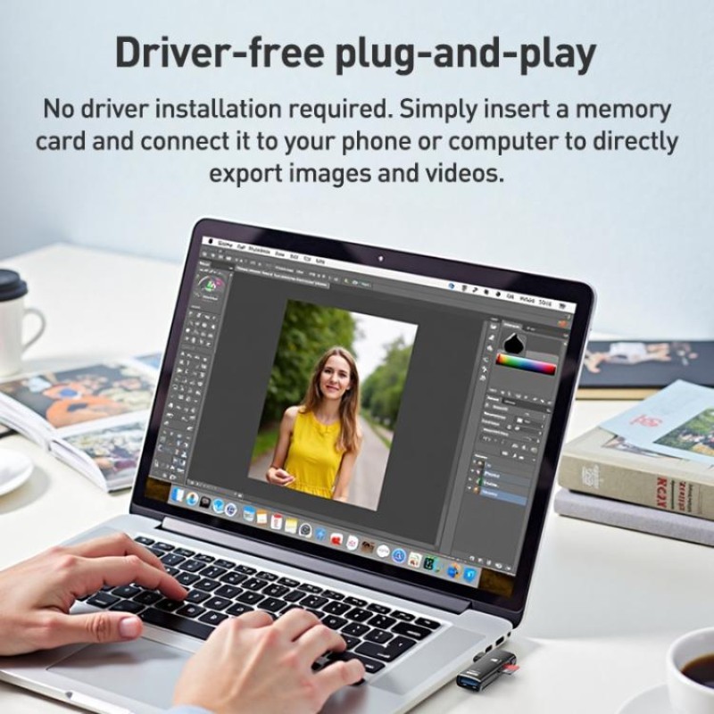2 in 1 Card Reader Type C USB 3.0 TF OTG Smart Memory Adapter Laptop Computer