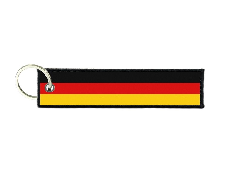 Keychain Key Man Woman Fabric Embroidered Printed Germany German Flag