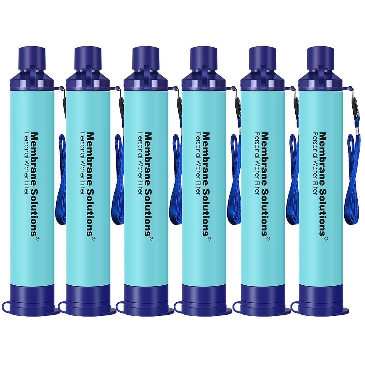 6x5000L Water Filter Straws for Outdoor Survival, Protable Mini Water Filtration