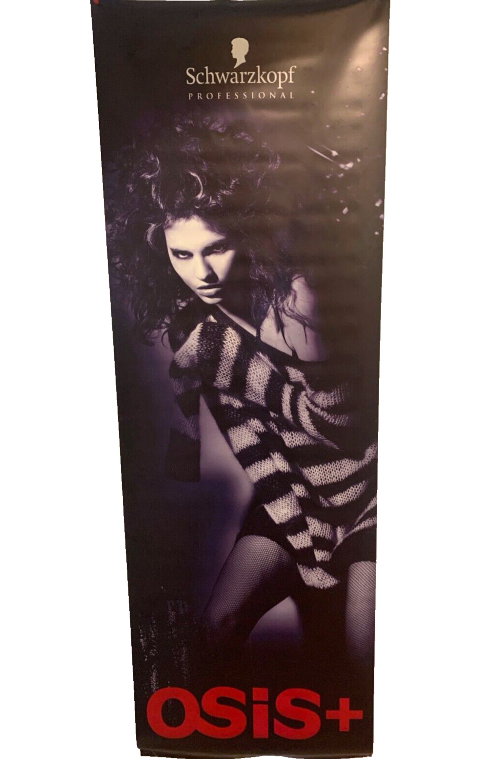 72” VINYL Poster Sexy Woman Schwarzkopf Hair Beauty Salon Decor