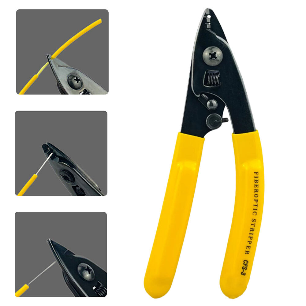 3 IN 1 Fiber Optic Stripper 3 Holes CFS-3 Double-nose Coating Pliers Upgraded AE