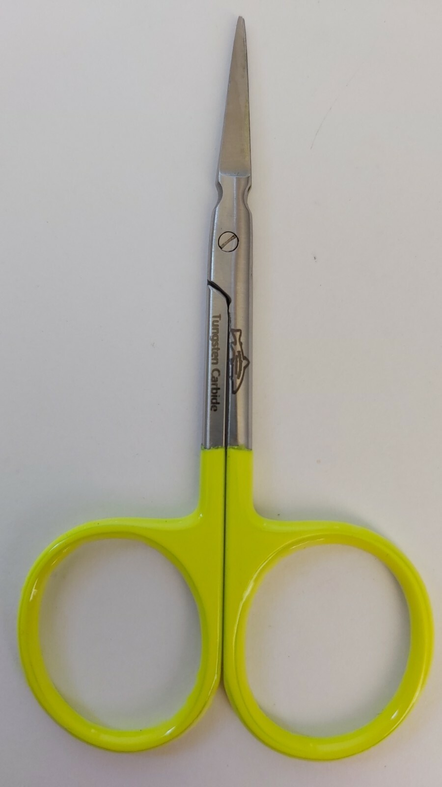 Fly Tying SCISSORS   TUNGSTEN CARBIDE  " Arrow Straight Scissors 4"  "  Yellow