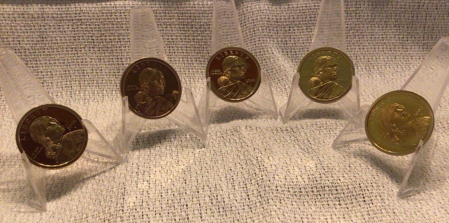 Lot of 5  Sacagawea Proof Dollars $1 2000 S - 2006 S