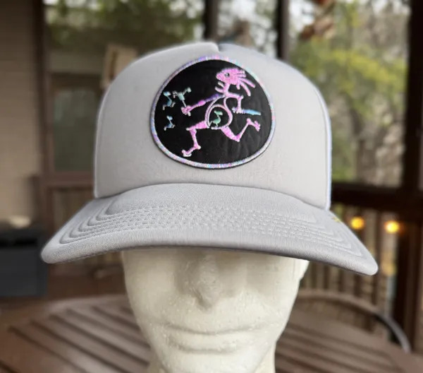 Widespread Panic "Pink Note Eater" Big Heed Foam Trucker - Gray/white