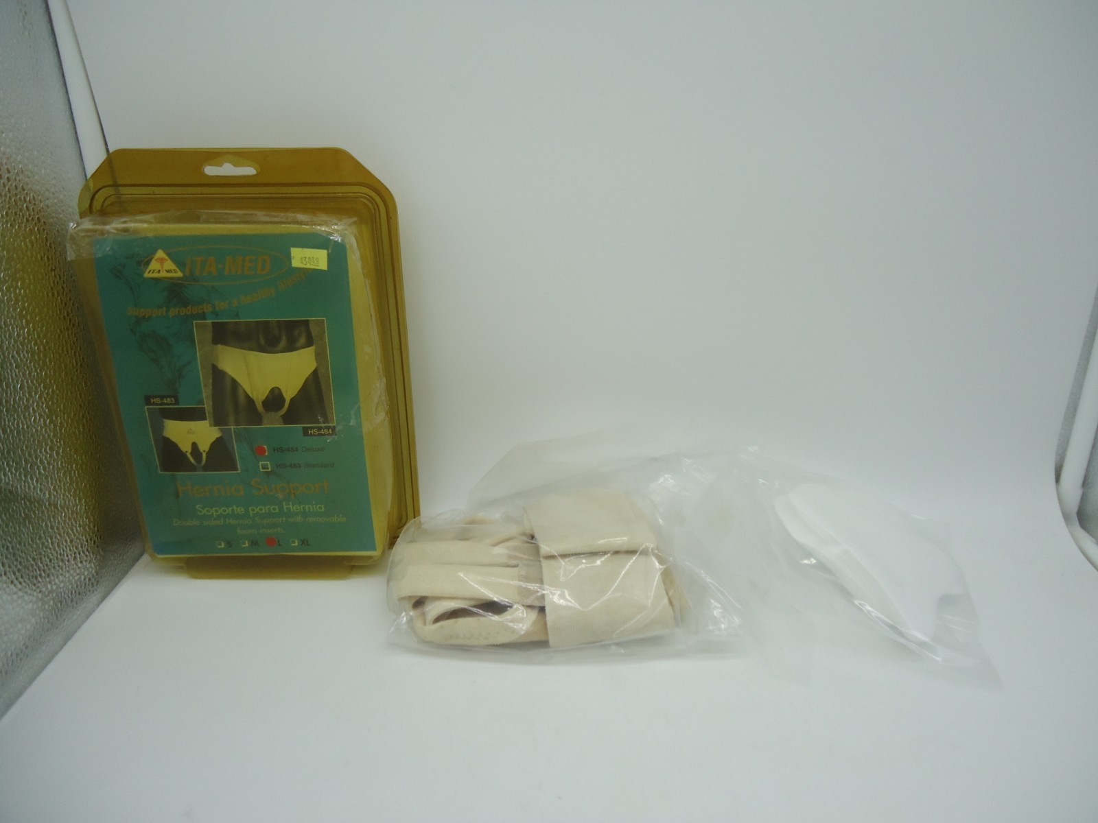 Ita-Med HS-484 Large Deluxe Hernia Support Double Sided W/ Removable Inserts BX3