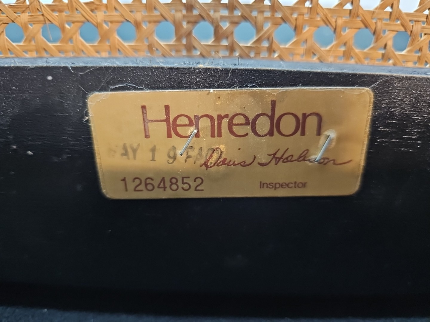 1 Vintage Henredon Scene 3 Oriental Black Lacquer Asian Horseshoe Chair - Single