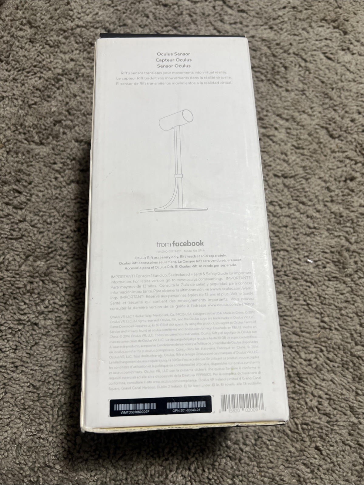 NEW Oculus Rift Virtual Reality CV1 Sensor Camera Model 3P-A Genuine FREE S/H