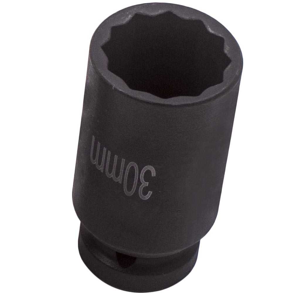 12 Point 1/2'' Drive Deep Spindle Axle Nut Socket Set 30mm 32mm 34mm 36mm