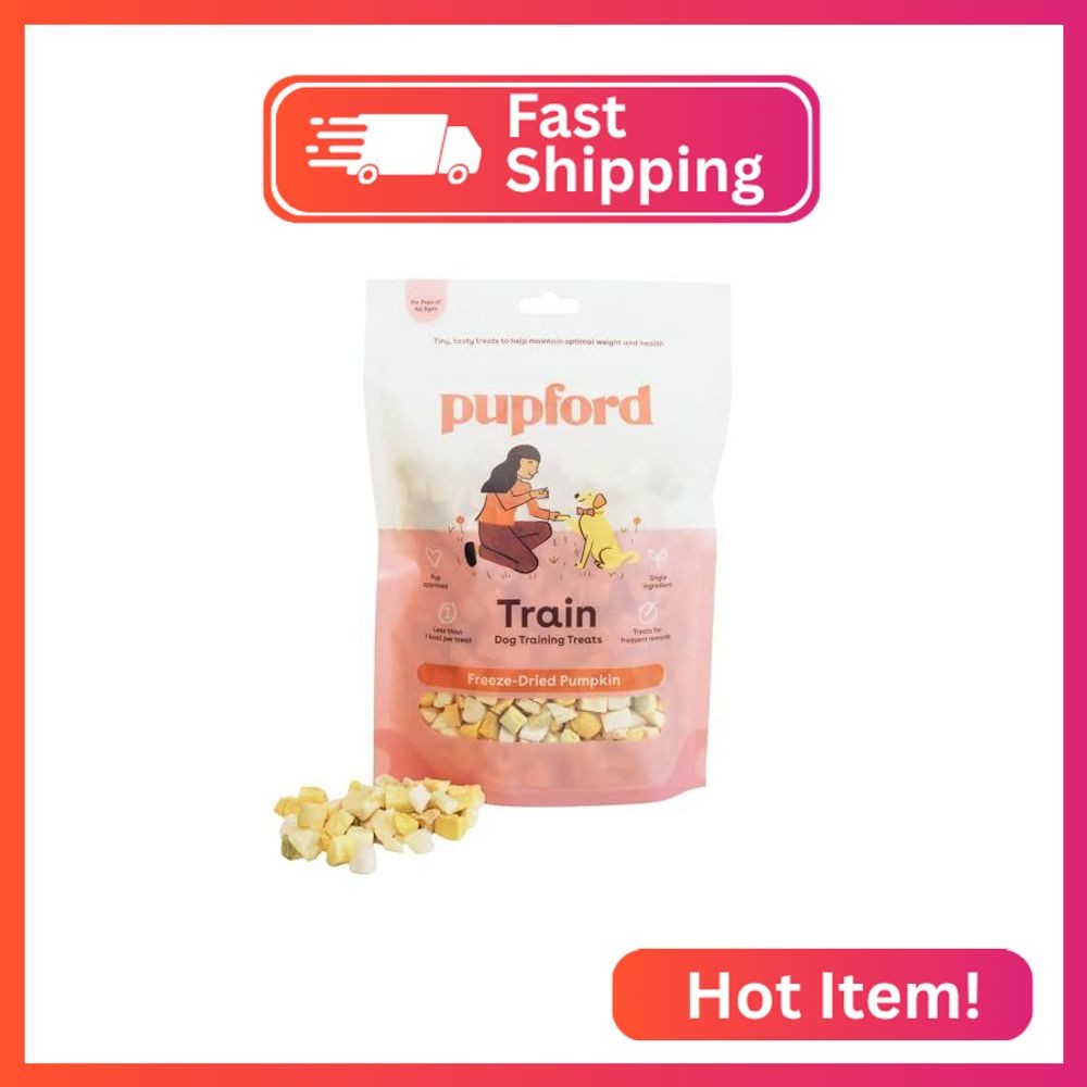 Pupford Freeze Dried Training Treats for Dogs & Puppies (Pumpkin, 4 oz)