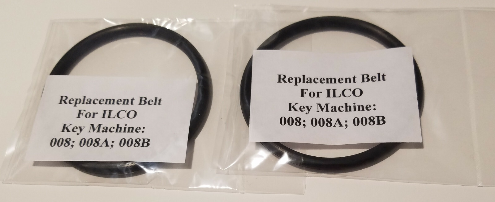 Qty 2 - Replacement Part: Drive Belt for Ilco Model 008A and 008B