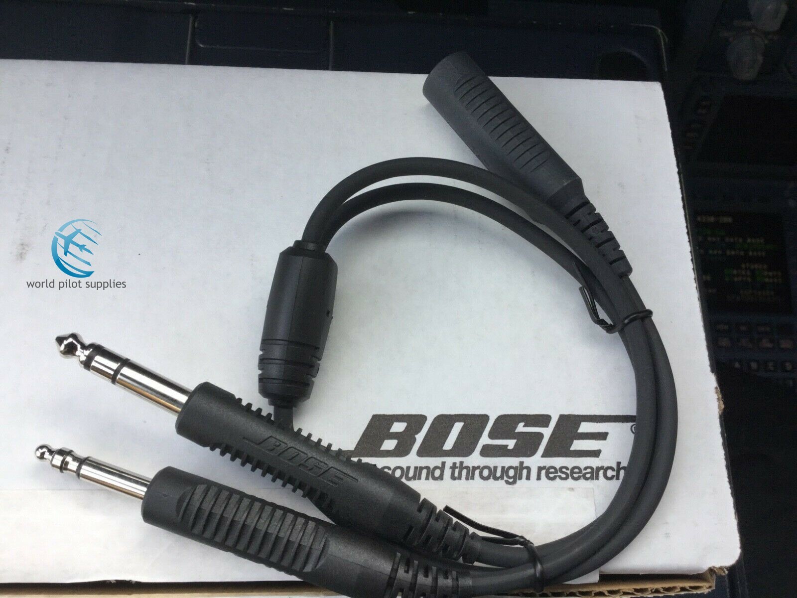 GENUINE BOSE ADAPTER A20 HEADSETS 6-Pin LEMO to Dual-Plugs (GA) p/n 0327080-0010