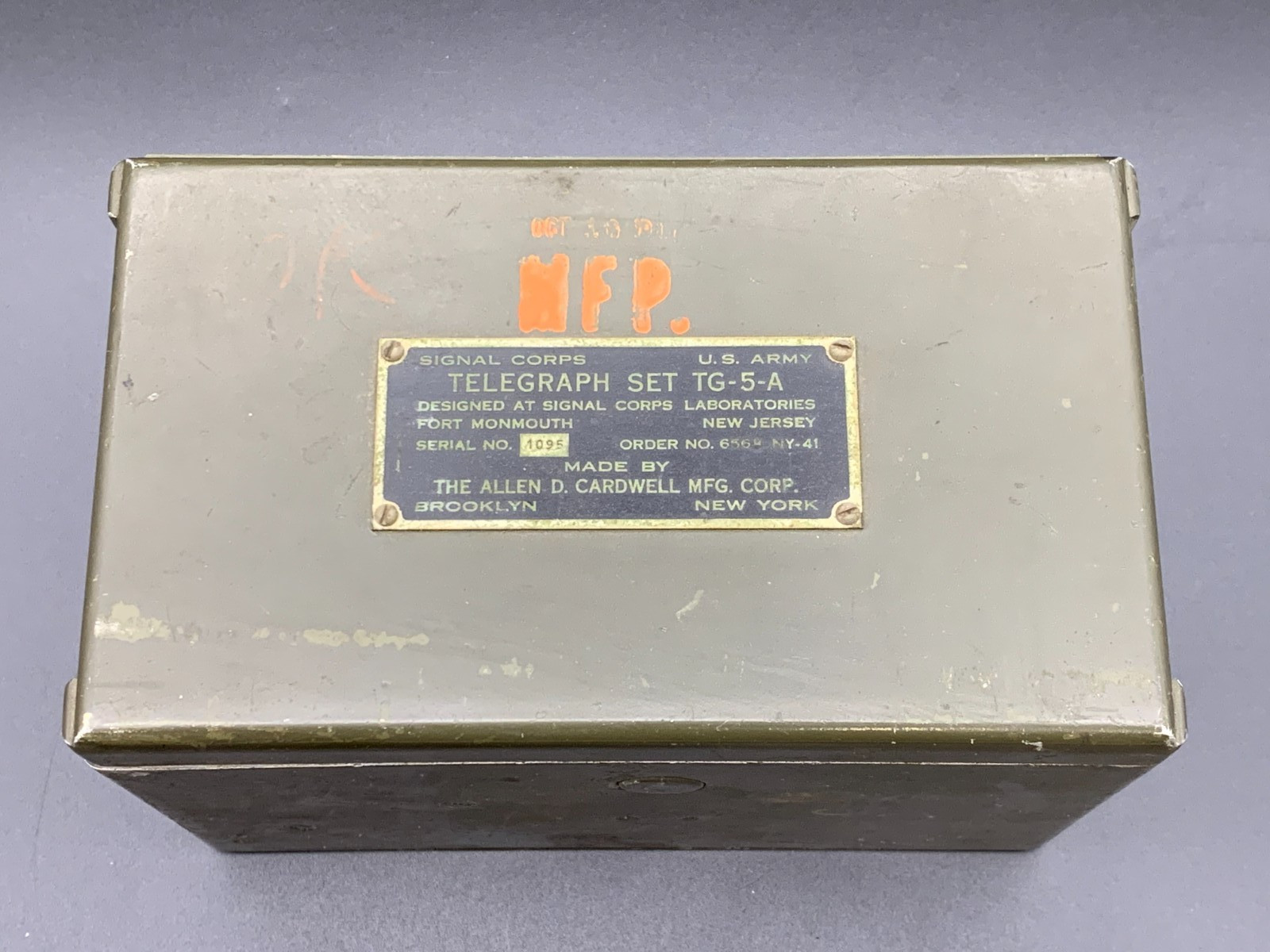 WWII U.S. Army SIGNAL CORPS Telegraph Set TG 5-B (8)