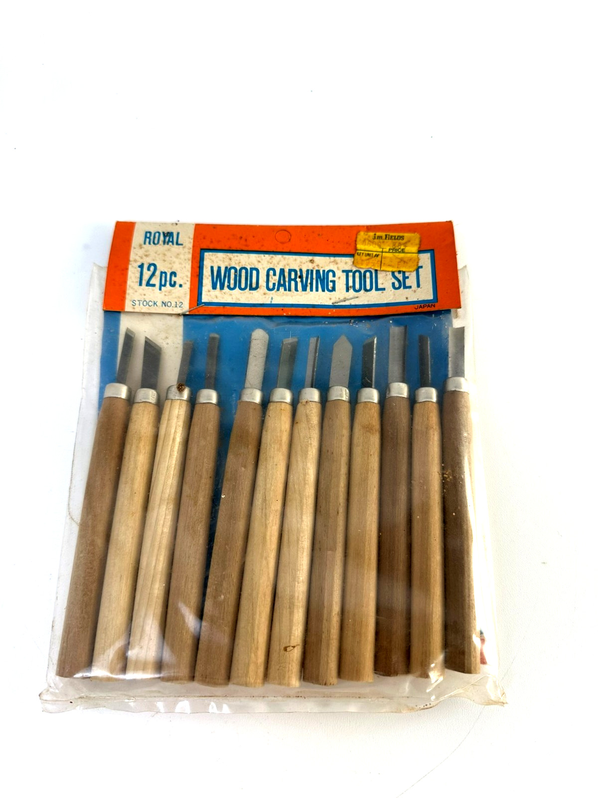 Vintage Trade Mark 12 piece wood carving and linoleum cutting tools Japan