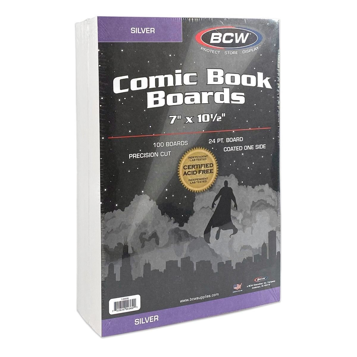 200 - BCW Silver Resealable Thick 2MIL Poly Comic Book Bags & Backing Boards