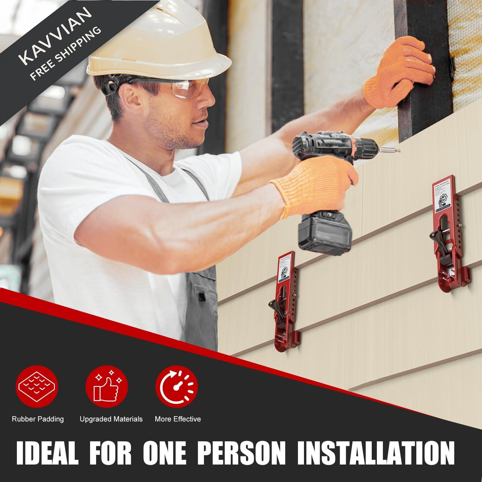 Siding Installation Tools, Mounting Kit, Compatible 5/16- Inch, Red