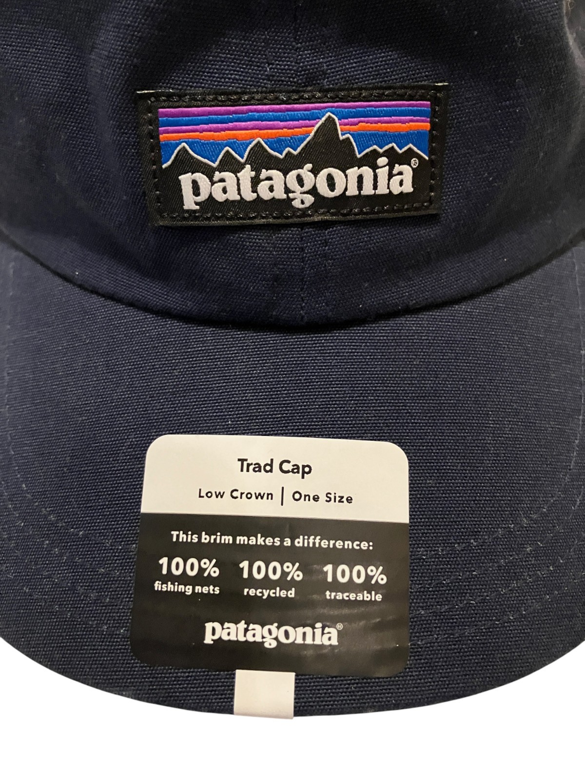 NEW Patagonia P-6 Label Trad Cap Navy Blue Hat Baseball