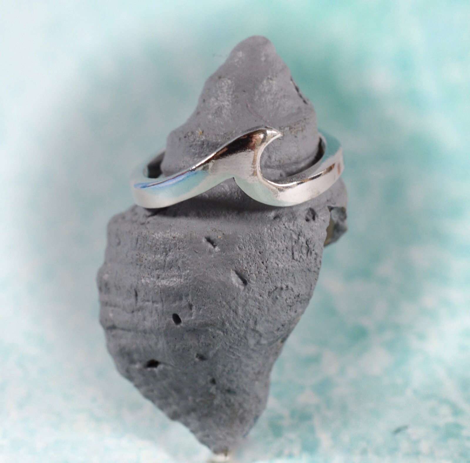 Sterling  Silver  925  Adjustable  Wave  Flash  Toe  Ring  !!      New !!
