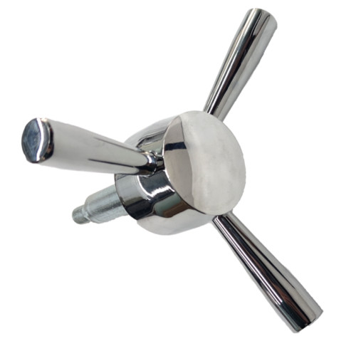 Safe Handle 3 Spoke Round Shaft Gun Safe Handle With Chrome Finish For Safe Box