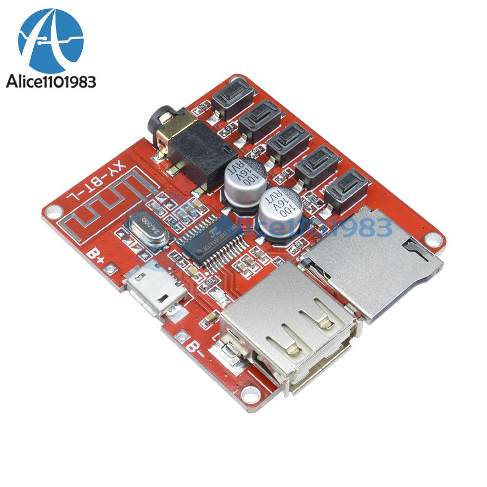 10pcs 3.7-5V Bluetooth 4.1 Audio Decoder MP3 Player Board TF SD Card Module