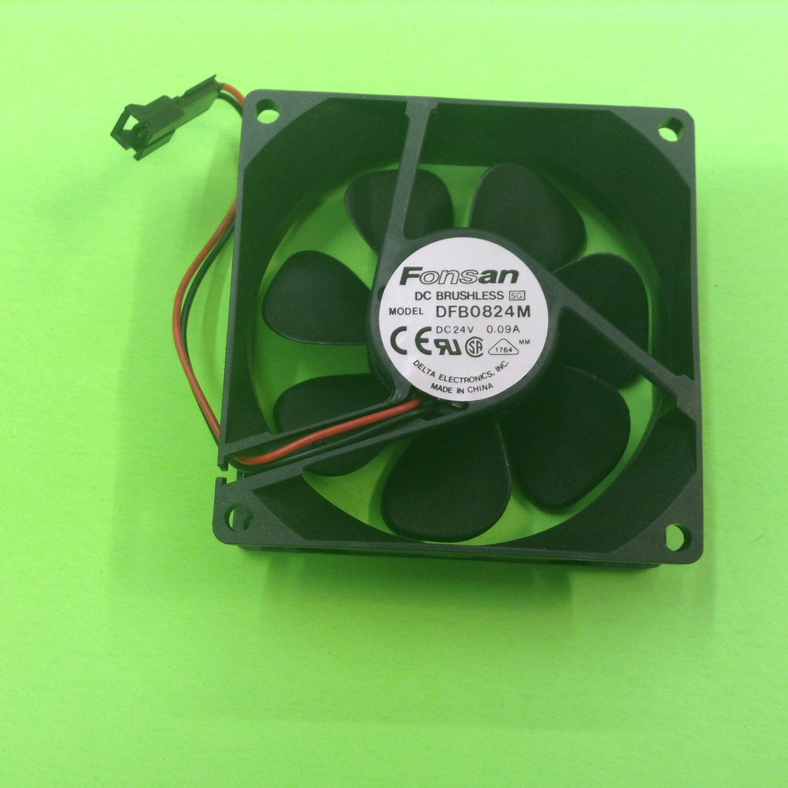 UPS Battery Backup Fonsan DFB0824M DC 24V 0.09A Black End Cooling Fan